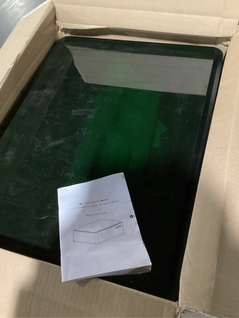 Condition photo showing As Is for (similar to) gluwphy class 1 laser engraver 10000mv(10w) enclosed laser engraving machine with air assist, honeycomb, turbo fan filtering laser cutter for wood, metal, acrylic, black