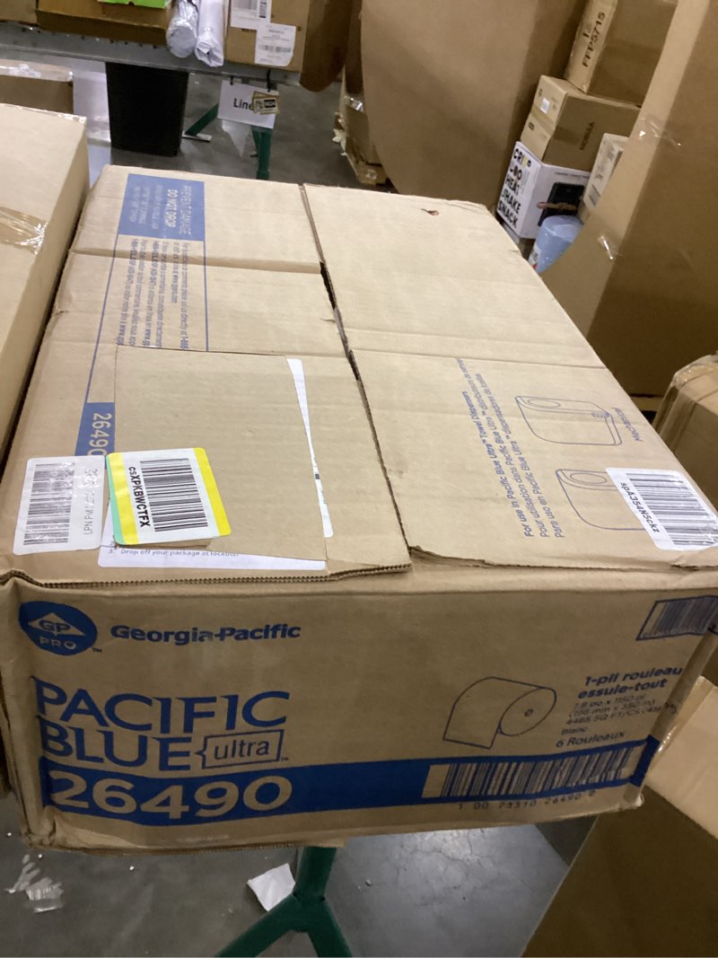 Condition photo showing New/Like New for Pacific Blue Ultra 8” High-Capacity Recycled Paper Towel Roll by GP PRO (Georgia-Pacific), White, 26490, 1150 Feet Per Roll, 6 Rolls Per Case White 6 Count (Pack of 1)