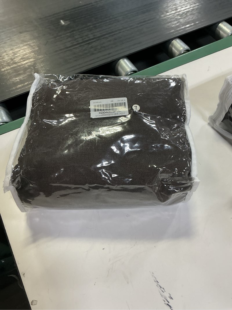 Condition photo showing New/Like New for SHINELAND Dark Taupe/Charcoal Brown Linen Curtains, Tailored Window Sheer for Modern Farmhouse, Wide 50 x 90 Inch Long, 2 Panels Set 50"W x 90"L (Pack of 2) Dark Brown