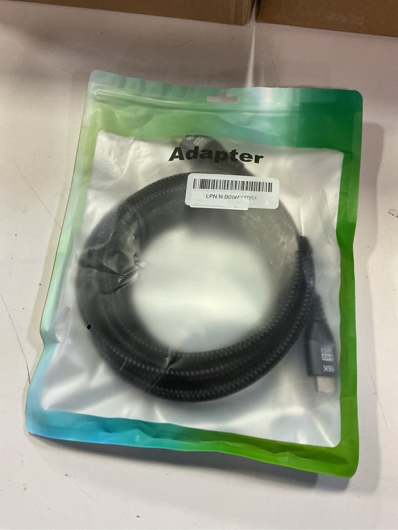 Condition photo showing New/Like New for 16k 10k 8k hdmi 2.2 cable, 96gbps ultra high speed hdmi braided cord, support 16k@60hz 8k@60hz 4k@120hz hdcp 2.2&2.3, dynamic hdr,earc,dts:x, for roku tv/hdtv/ps5/xbox (3m/10feet)