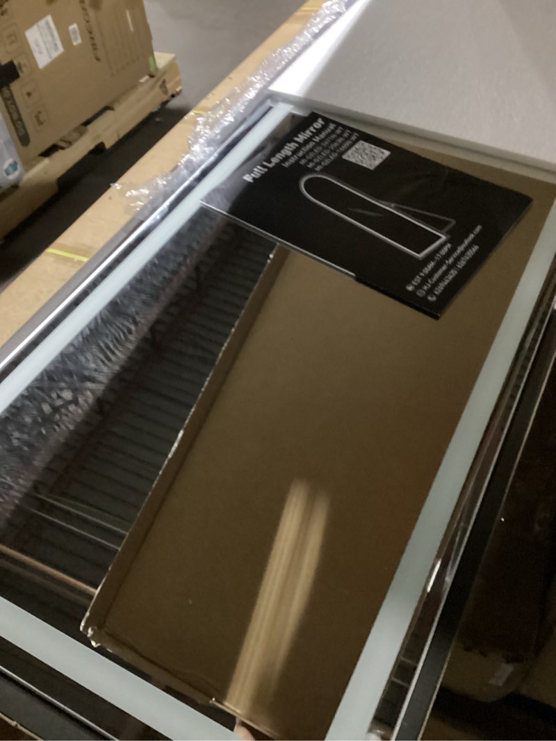 Condition photo showing As Is for similar arched full length mirror hanging or leaning, floor standing for bedroom, dressing room arched white-