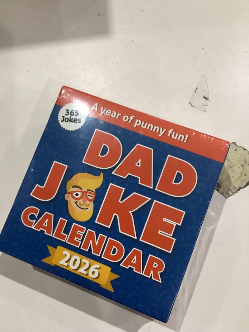 Condition photo showing Good Condition for Dad Joke Calendar 2026 | Page A Day Tear Off Calendar Gift For The Dad Joke Lover, Great Christmas Gift, Funny Daily Dad Jokes Desk Calendar, Stocking Stuffer Gift For Men & Women, 365 New Jokes & Puns for The New Year 2026 Calendar