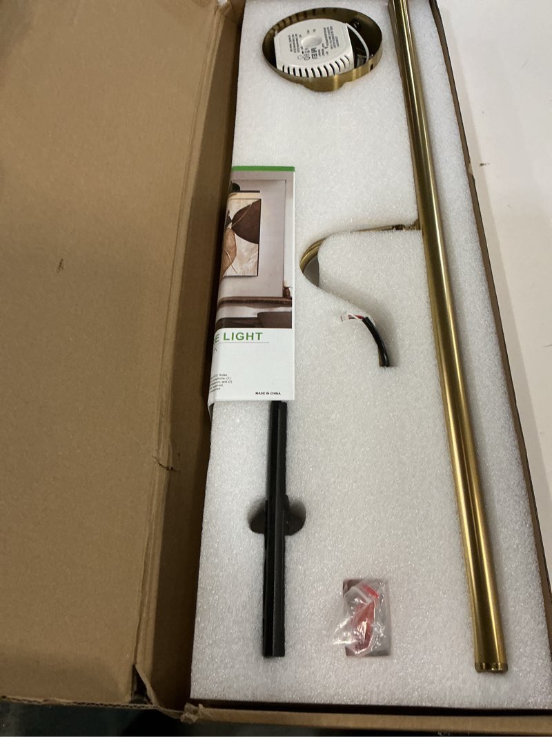 Condition photo showing New/Like New for Picture Lights Hardwired, 23.9" Picture Lights for Wall, Remote Control, 3CCT Dimmable Gallery Art Light for Paintings Poster Light, 2700K-6500K, Brass Brass 23.9inch