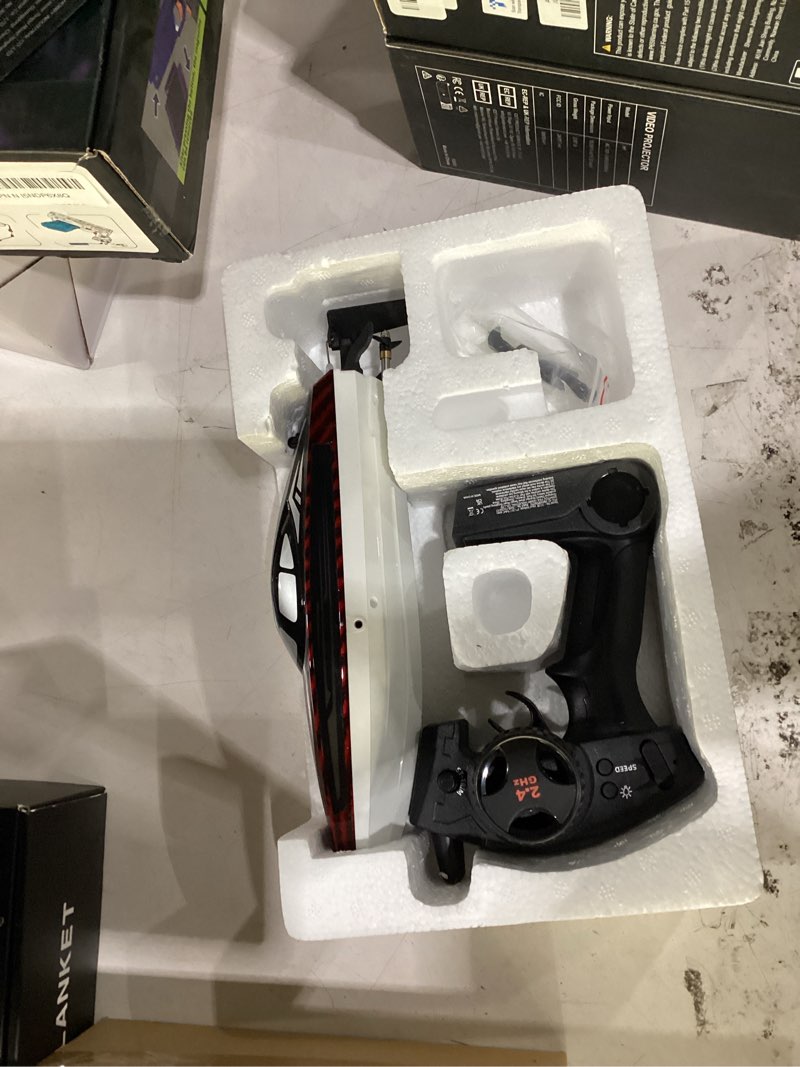Condition photo showing Good Condition for not tested 30kmh rc remote control boat with 7 led light modes waterproof electric fast speed boat for adults kids 8-12 lake pool water play,self-righting,demo,water cooling,20mins,low battery alert,2.4ghz,redt