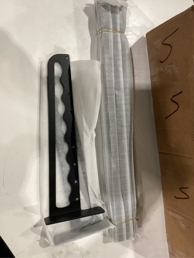 Condition photo showing New/Like New for MaxxCloud Electric Oven Holders, Microwave Oven Rack Kitchen Shelf, Black Storage Racks Wall Shelf, Kitchen Organizer Aeronautical Aluminum, Weight Bearing 80 lb (23.6'' x 15.5'', Black) 23.6'' x 15.5'' Black