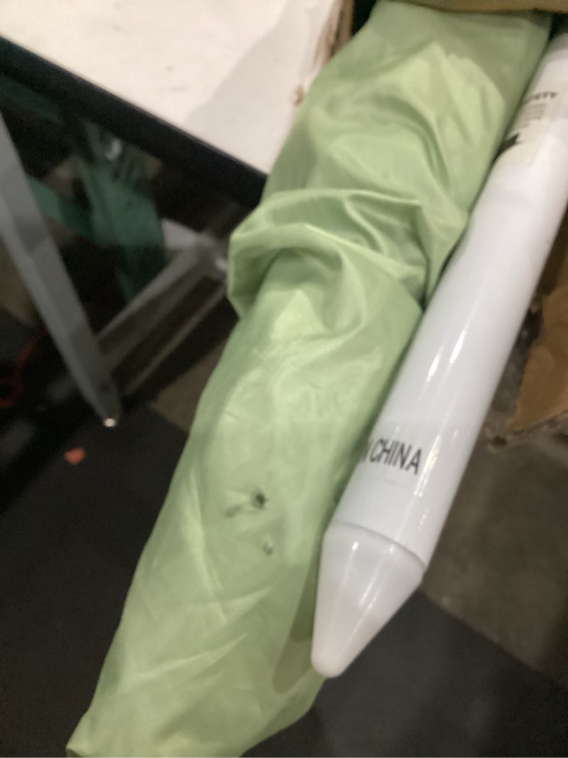 Condition photo showing As Is for 6.5ft portable beach umbrellas for sand beach uv 50+ umbrella with tilt & steel pole, protection with heavy duty anchor, patio umbrella with carry bag green