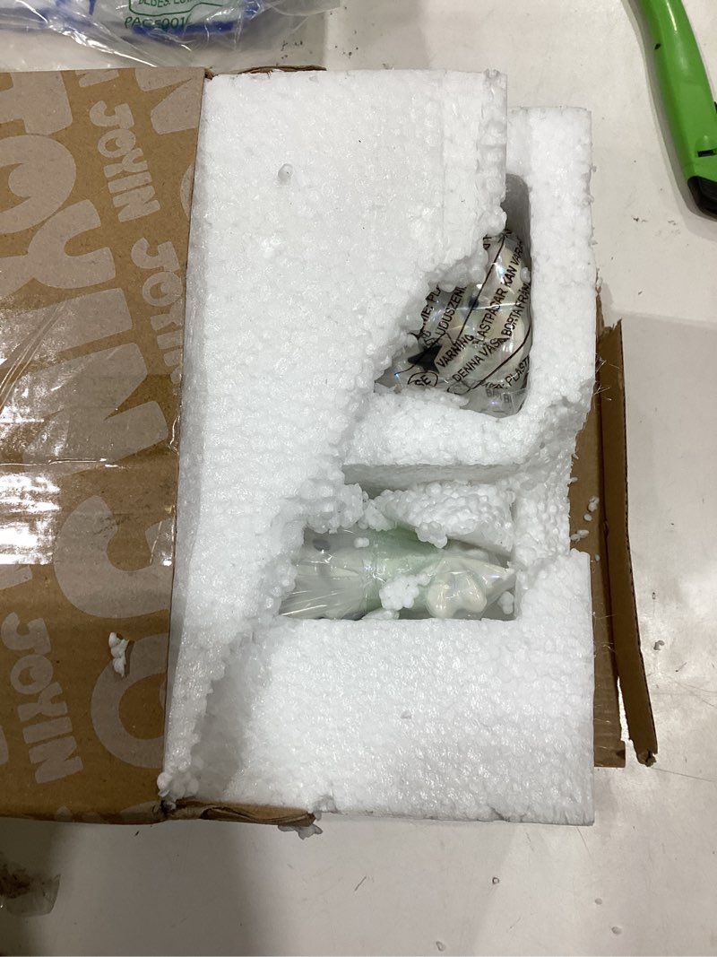 Condition photo showing New/Like New for JOYIN 2 Pcs Laser Coated Christmas Ceramic Trees, Lightup Tabletop Xmas Decoration with Iridescent Coating, Christmas Porcelain Tree Lights, Xmas Holiday Indoor Home Office Table Decor (8.6in/6.1in)