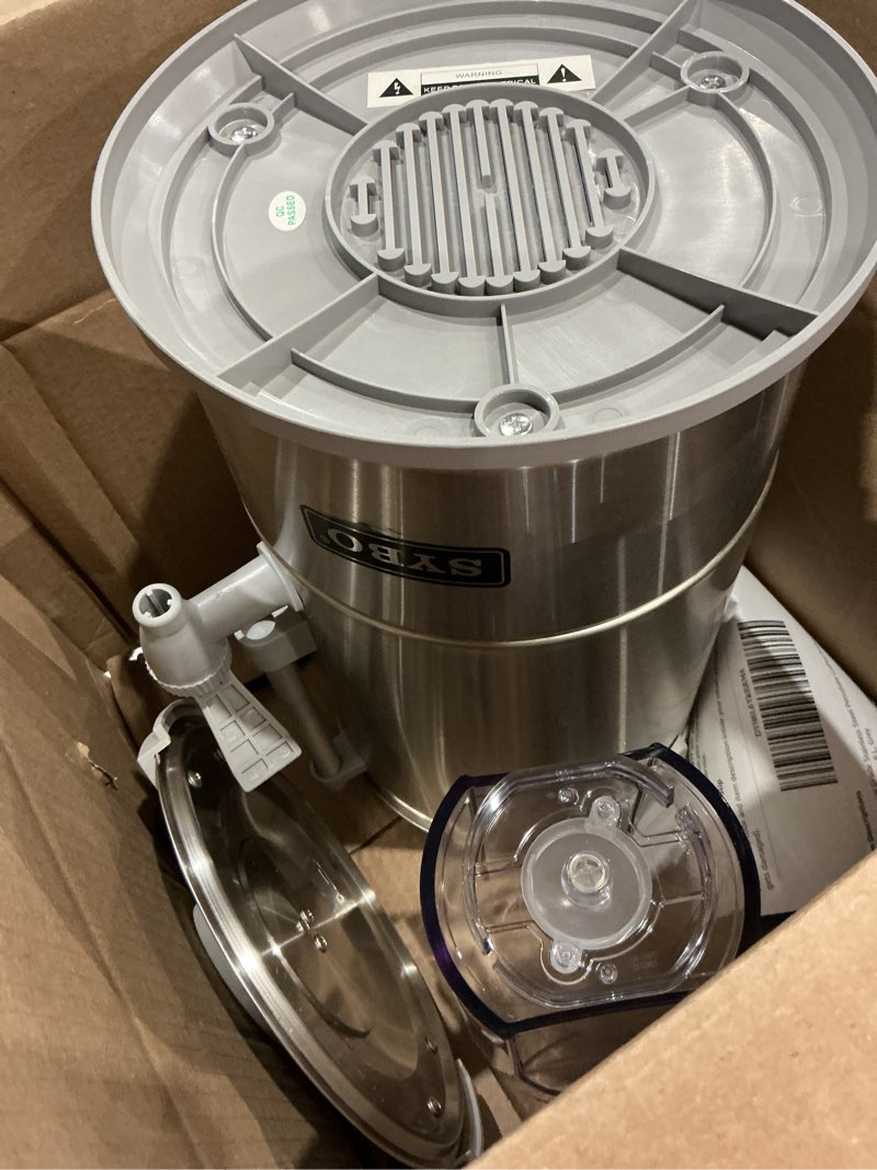 Condition photo showing Good Condition for sybo commercial grade stainless steel percolate coffee maker hot water urn for catering, 50-cup 8 l, grey 8l grey