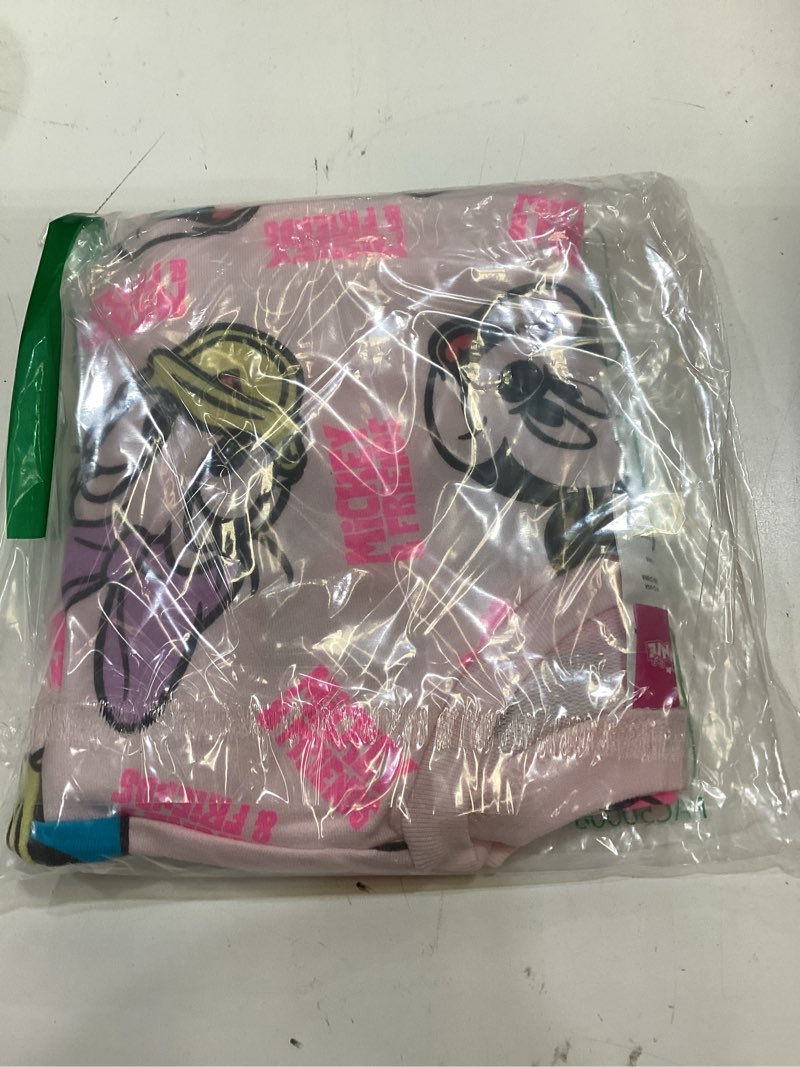 Condition photo showing New/Like New for disney mickey mouse & friends girls 2-piece french terry t-shirt and shorts set for big kids 4 pink