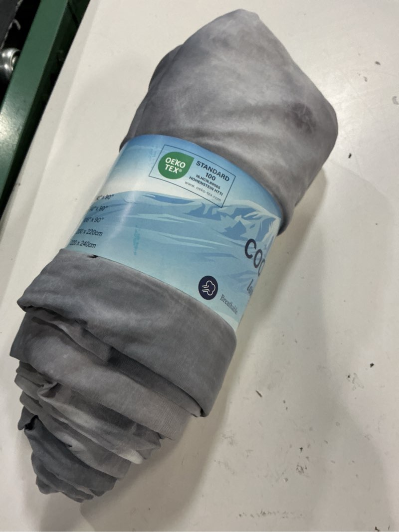 Condition photo showing Good Condition for vfroo cooling blanket for hot sleepers queen size 90''×90'', summer blanket thin lightweight breathable, absorbs sweat heat to keep adults cool, cold blanket for sleeping on bed couch, grey grey queen (90"×90")