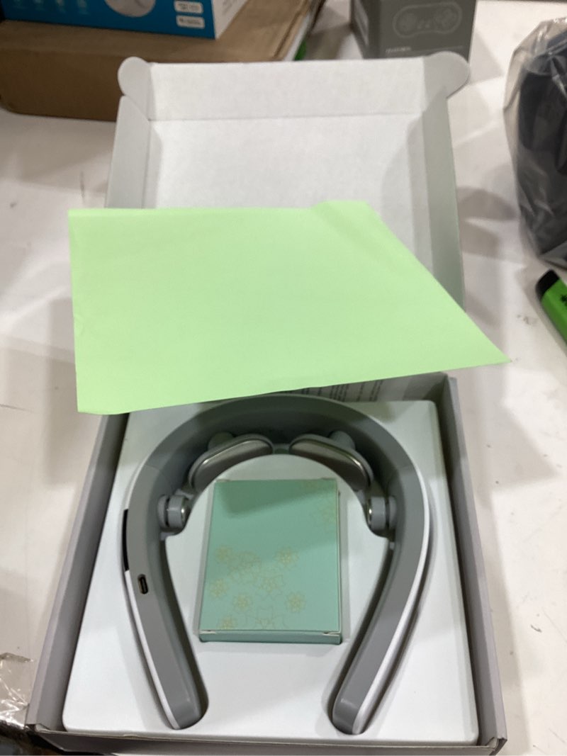 Condition photo showing New/Like New for Neck Massager with Heat, Neck Massager for Pain Relief Deep Tissue, Multiple Mode Adjustment, Portable and Suitable for Travel and Home White