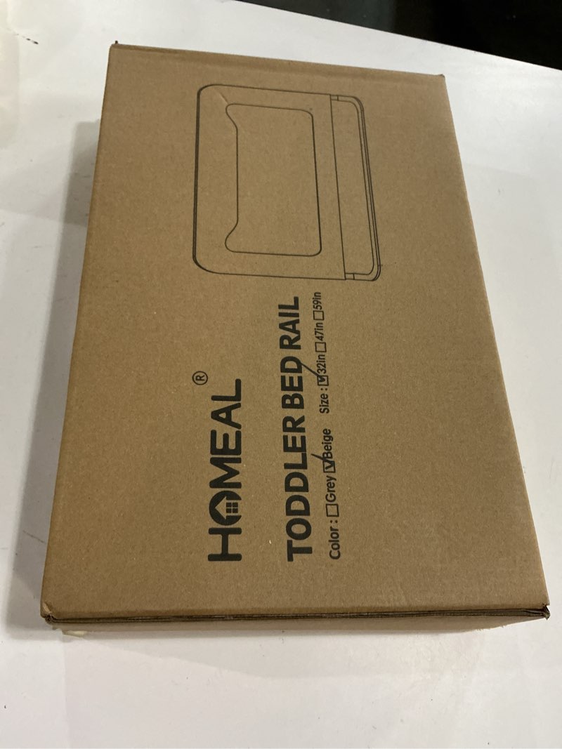 Condition photo showing New/Like New for HOMEAL Bed Rail for Toddlers, 32in Swing Down Toddler Bed Rails with U-Shape Base, Foldable Baby Bed Rail Guard, Twin Size, Full Size, Queen Size, King Size Beds, Bed Rail for Baby, Beige Beige 1Side 32in