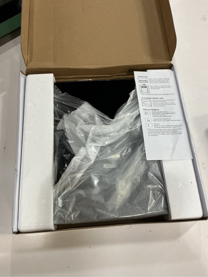 Condition photo showing Good Condition for NUTRI FIT Digital Scale for Body Weight, Precision Bathroom Weighing Scale Step-On Technology High Capacity - 330 lb, LED Display with High Precision Measurements, Black Normal Black
