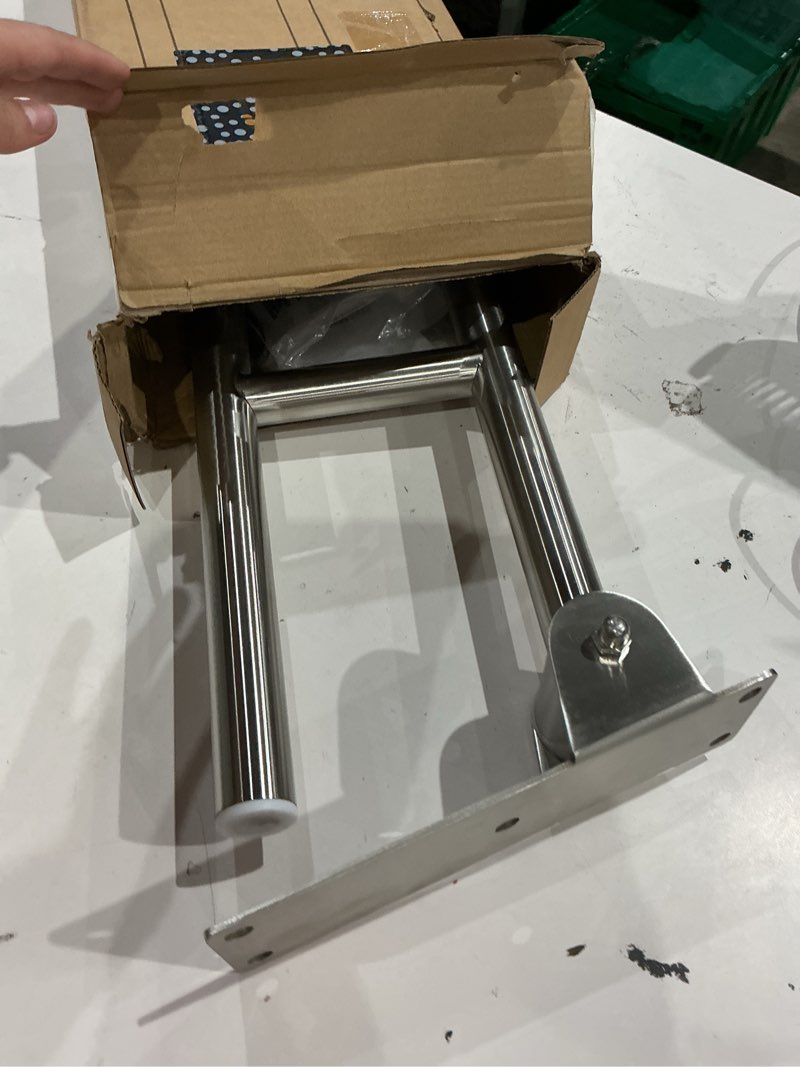 Condition photo showing As Is for toilet grab bar, bathroom safety handrail wall mounted, 304 stainless steel flip up folding support rail for elderly seniors and handicap assistance