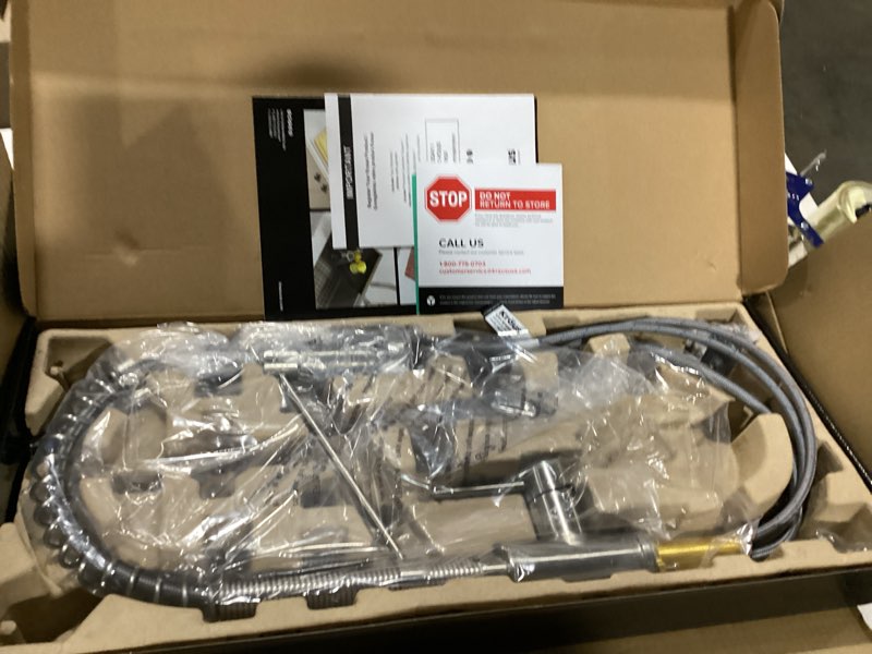 Condition photo showing Good Condition for KRAUS Bolden Commercial Style 2-Function Single Handle Pull Down Kitchen Faucet in Stainless Steel, KPF-1610SS Stainless Steel Commercial Style