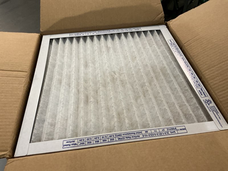 Condition photo showing Good Condition for aerostar 16x16x1 merv 6 pleated air filter, ac furnace air filter, 6 pack (actual size: 15 3/4"x15 3/4"x3/4")