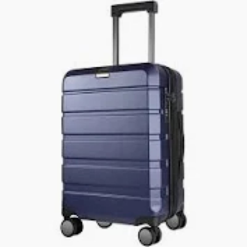 KROSER Carry On Luggage with Spinner Wheels & Built-in TSA Lock, Expandable Top Loading Hard Shell S