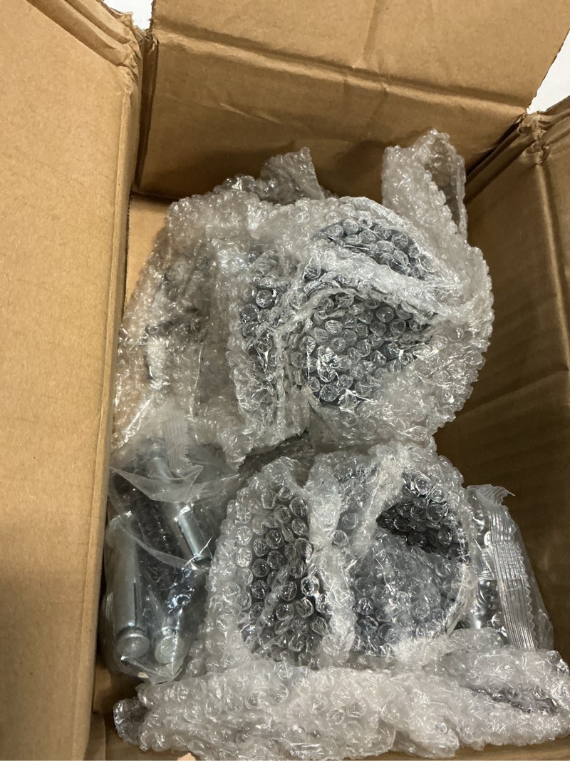 Condition photo showing Good Condition for 2pcs round posts base bracket 2" base flange chain link fence flange heavy solid pole floor flange for holding fence mailbox pergola railing deck round posts (od 1-7/8'') with screws fit post 1-7/8'' od -2pcs