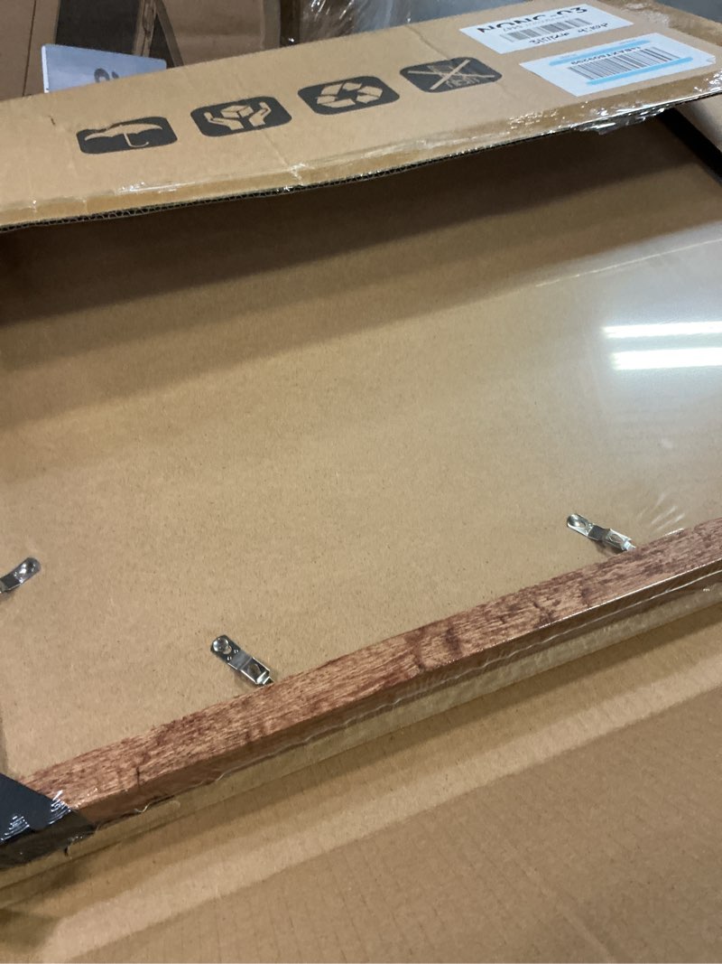 Condition photo showing Good Condition for irahmen 16x20 picture frame set of 2 with plexiglass, display pictures 11x14 with mat or 16 x 20 without mat, rustic brown wood poster frame for photo wall gallery mounting rustic brown 16x20