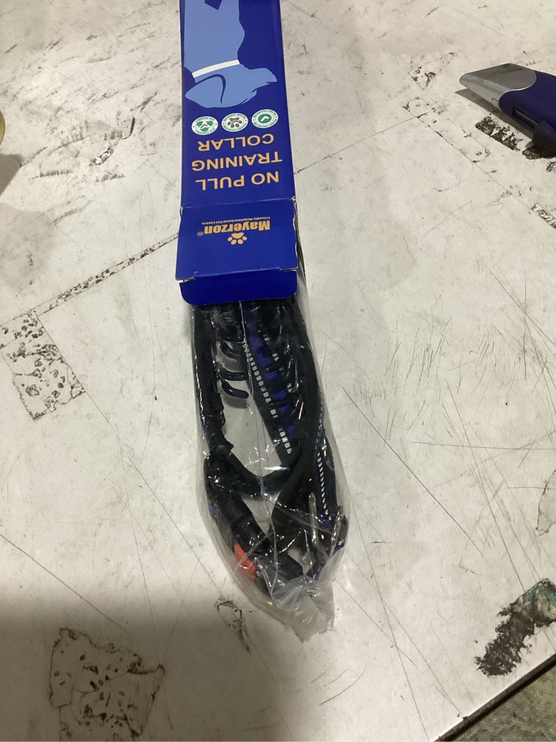 Condition photo showing Good Condition for mayerzon martingale collar for dogs, no pull dog collar with reflective strip for small medium large dogs, anti pulling dog collar with buckle for walking training, safe for night walk(blue, l) blue(reflective) large,2.5mm,18.5"-23.5"neck