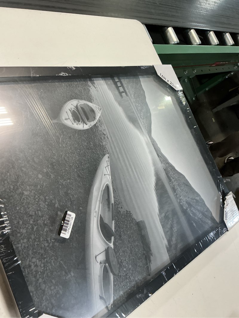 Condition photo showing Good Condition for 16" x 20" poster frame black - threshold™: modern style, mdf material, acrylic glazing, wall mount