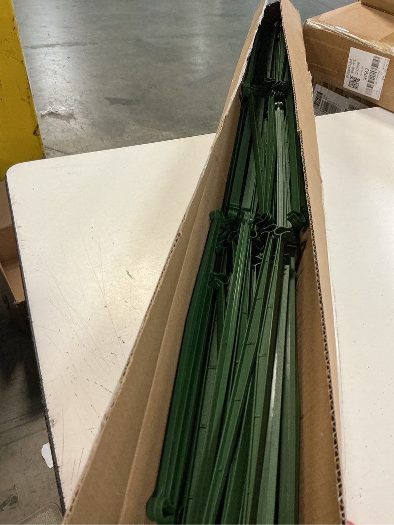 Condition photo showing Good Condition for 6 pack tomato cage for garden, 48 inches metal garden stakes, plant support cages trellis for garden and pots, tomato trellis for potted plants, trellis for climbing plants outdoor,green 48'' x 12''