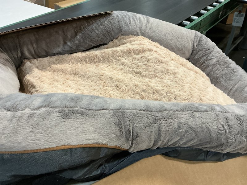 Condition photo showing As Is for joyelf large memory foam dog bed, orthopedic dog bed & sofa with removable washable cover and squeaker toy as gift large-36"x27"