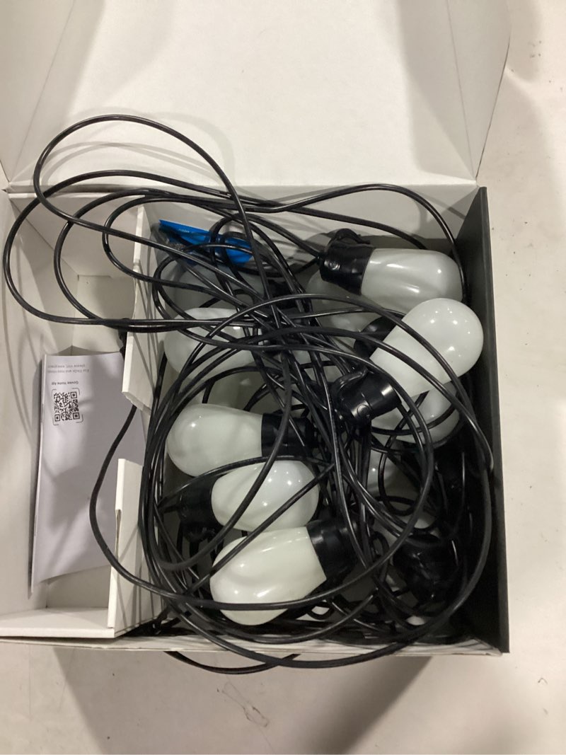 Condition photo showing As Is for govee 48ft smart outdoor clear bulb string lights
