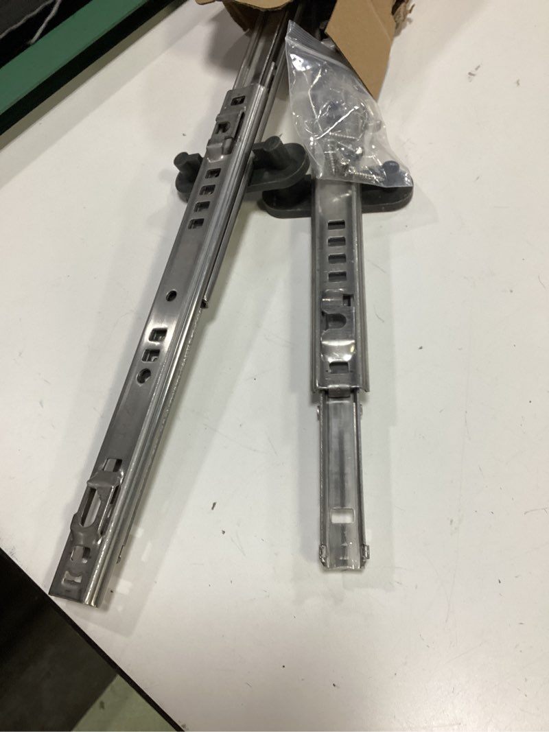 Condition photo showing Good Condition for w11259785 (left side) w11259786 (right side) dishwasher upper dishrack slide track compatible with whirlpool dishwasher dishrack track