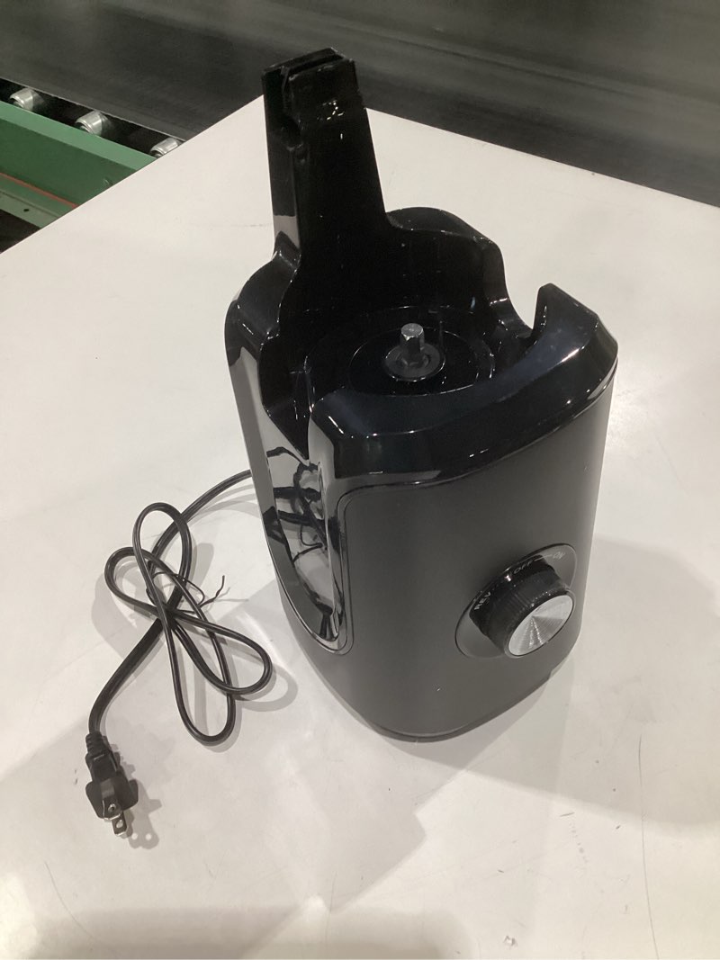 Condition photo showing As Is for (parts, just the base)olixis cold press juicer, masticating juicer machines with wide feed chute, high juice yield and easy to clean for whole vegetables & fruits, black large black