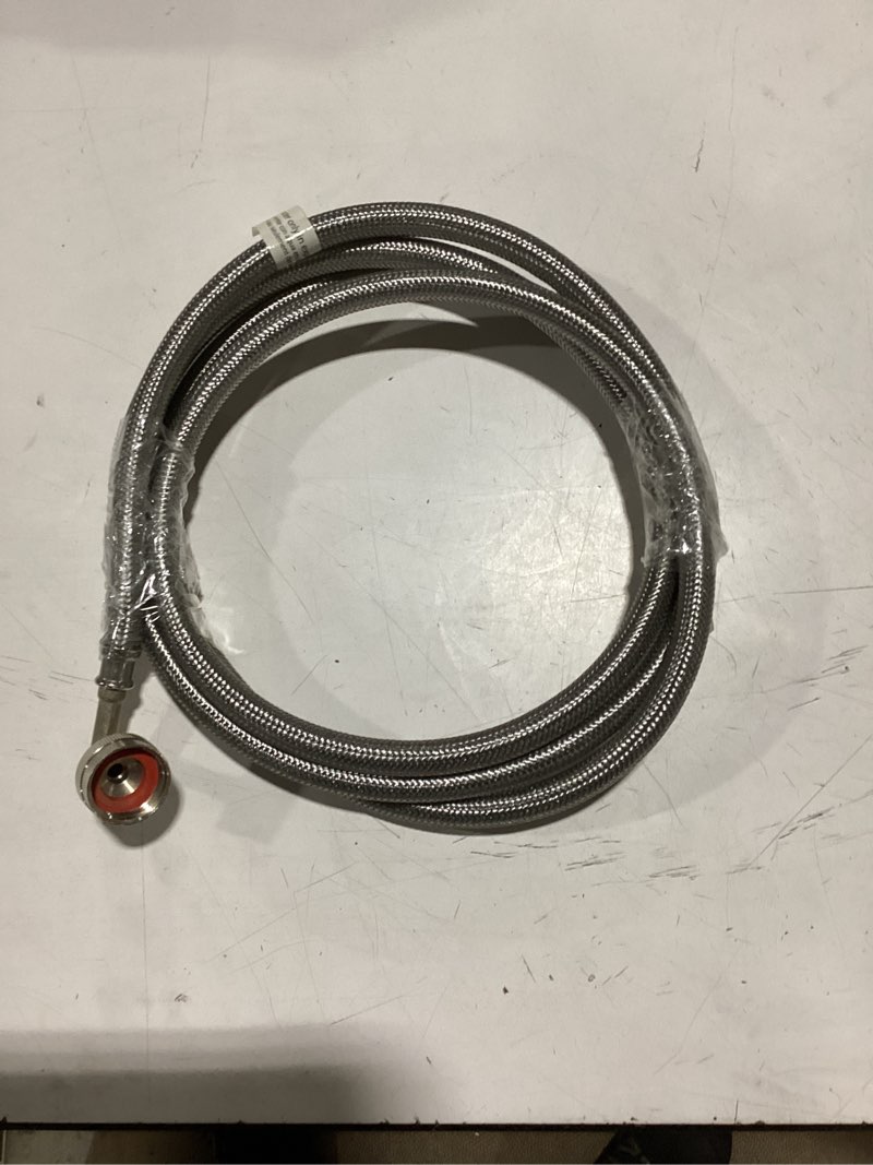 Condition photo showing As Is for eastman 8-ft 3/8 -in compression inlet x 3/4 -in hose thread outlet braided stainless steel