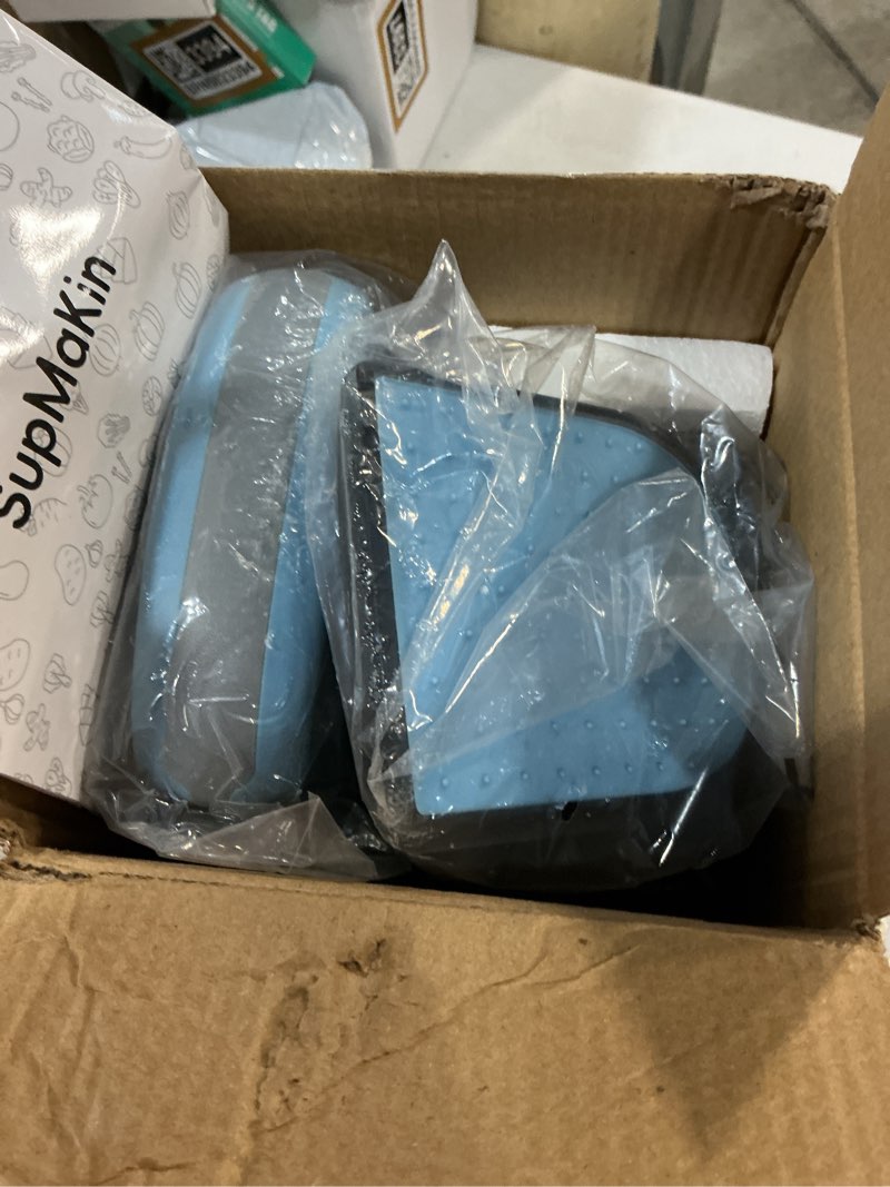 Condition photo showing New/Like New for supmakin upgrade safe mandoline slicer plus, vegetable chopper, potato slicer, food slicer onion chopper, fry cutter, veggie salad dicer kitchen chopping artifact gifts (blue)