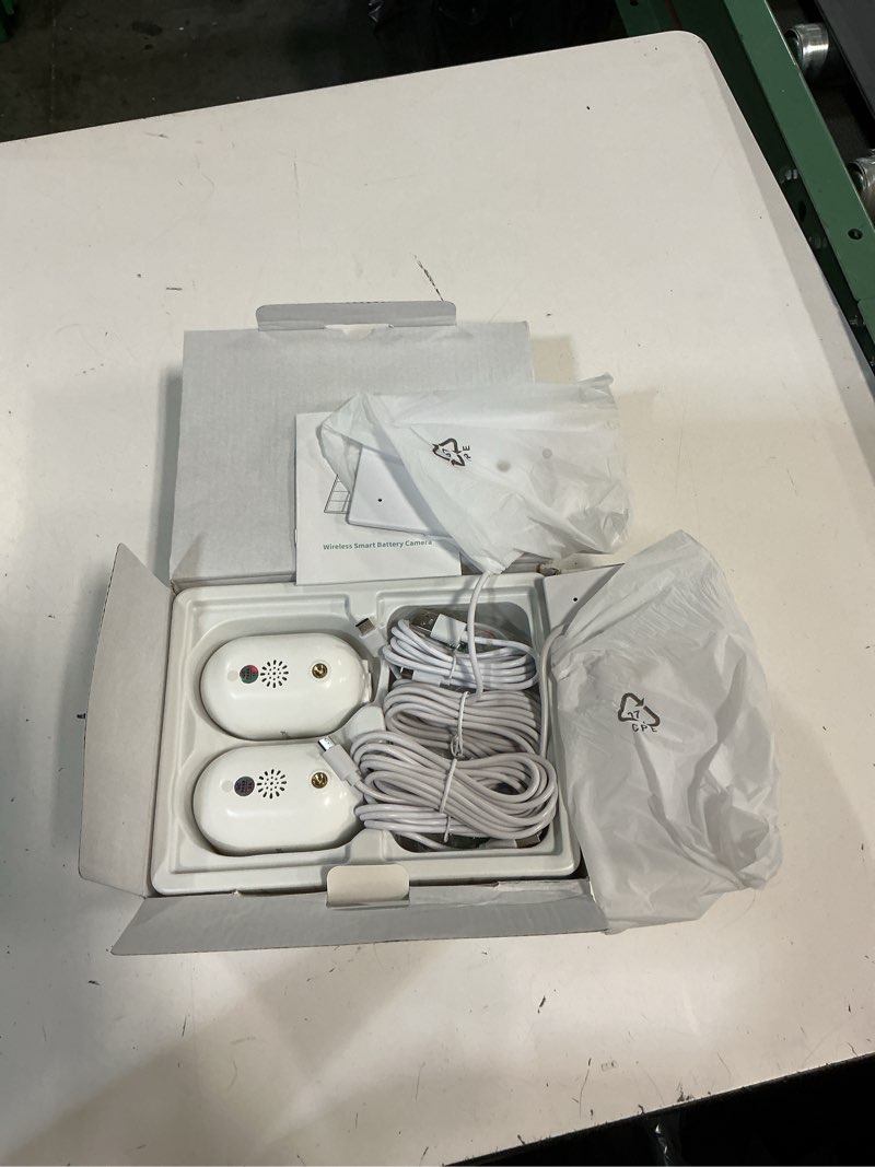 Condition photo showing New/Like New for security cameras wireless outdoor, solar battery powered 2k color night vision, ai motion detection, ip66 weatherproof, 2-way talk, sd/cloud storage, 2.4ghz wifi cameras for home security (2 pack)