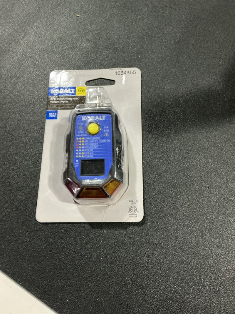 Condition photo showing Good Condition for K.balt Digital Display Receptacle Tester Specialty Meter 30-250 -Volt