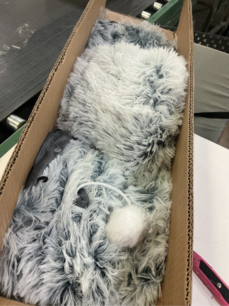 Condition photo showing Good Condition for plush cat tunnel with cat bed for indoor cats, multifunctional cat donut tunnel for small medium large cats kitten rabbit puppies (grey)