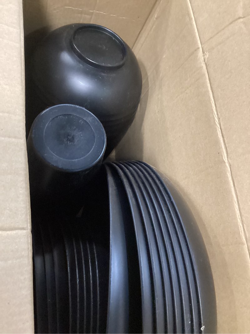 Condition photo showing Good Condition for wheat straw dinnerware sets,plates and bowls set, dish sets for 8, unbreakable plate for 8 dishwasher safe,reusable dinnerware black-8 pcs plates, 8pcs bowls, 8pcs cups. | durable plastic dishes and reusable plates set for kitchen, ideal for camping, parties, rvs, and everyday family dinners.