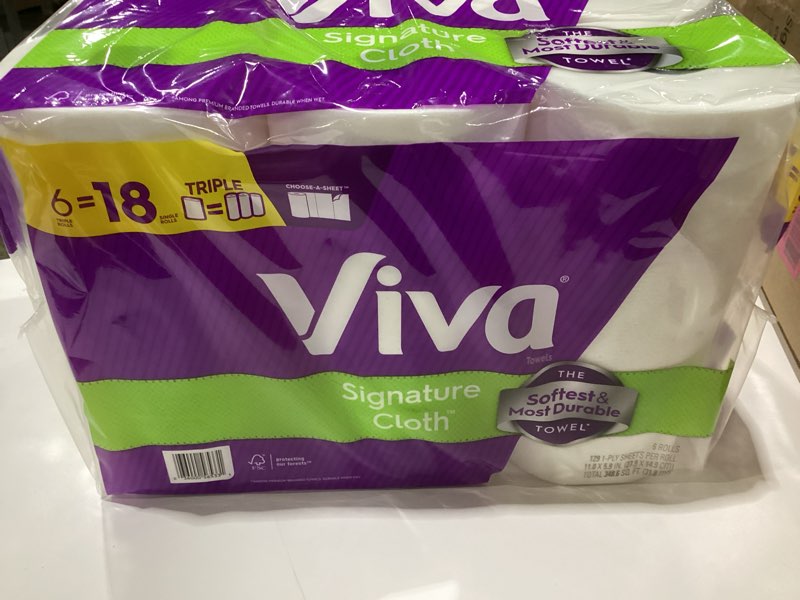 Condition photo showing New/Like New for Signature Cloth Paper Towel Roll (6-Pack-129-Sheets Per Roll)