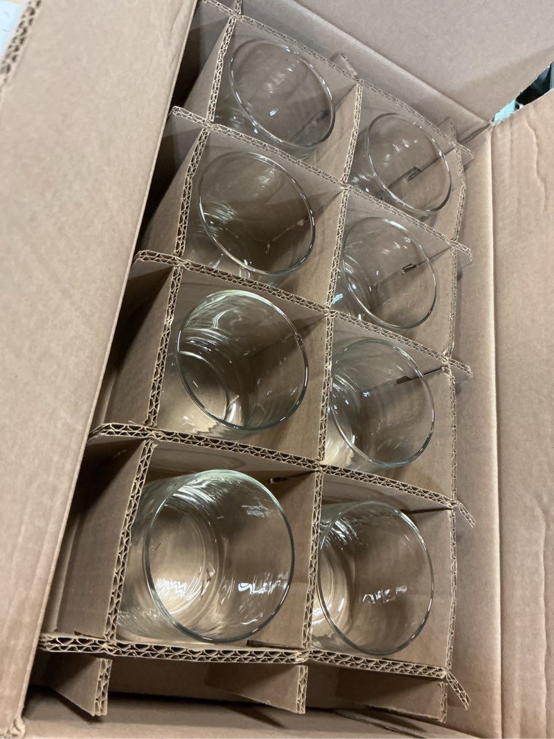 Condition photo showing Good Condition for Libbey Ascent Tumbler and Rocks Drinking Glasses Set of 16, Glass Drinking Glasses with Curvature, V