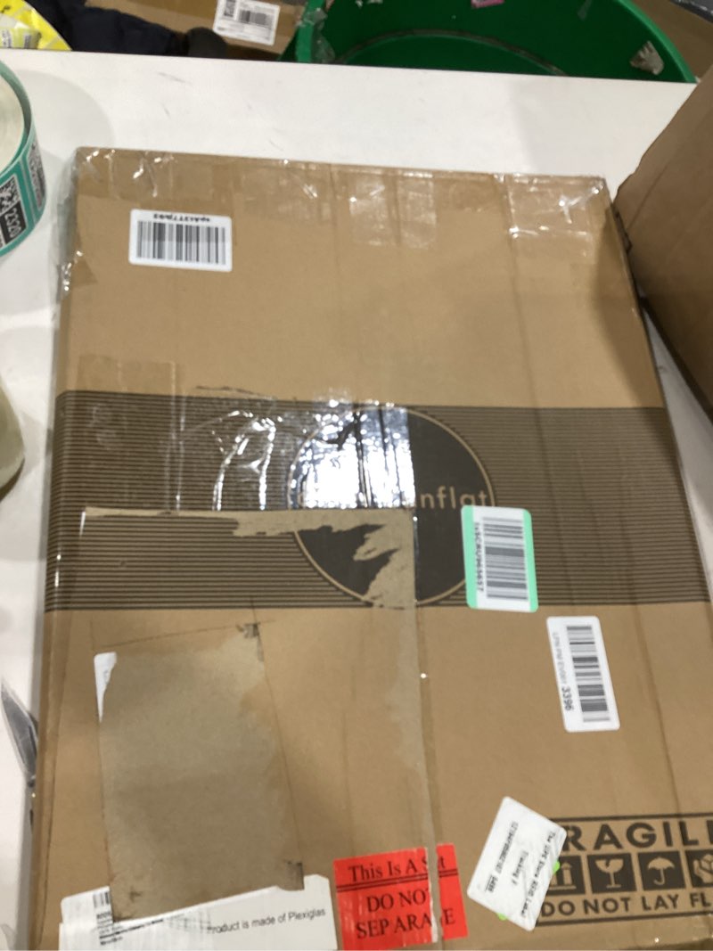 Condition photo showing New/Like New for Americanflat 12x18 Poster Frame with Polished Plexiglass - Streamline Collection - Thin Border Picture Frame for Wall Display - Hanging Hardware Included - Black Black 12x18