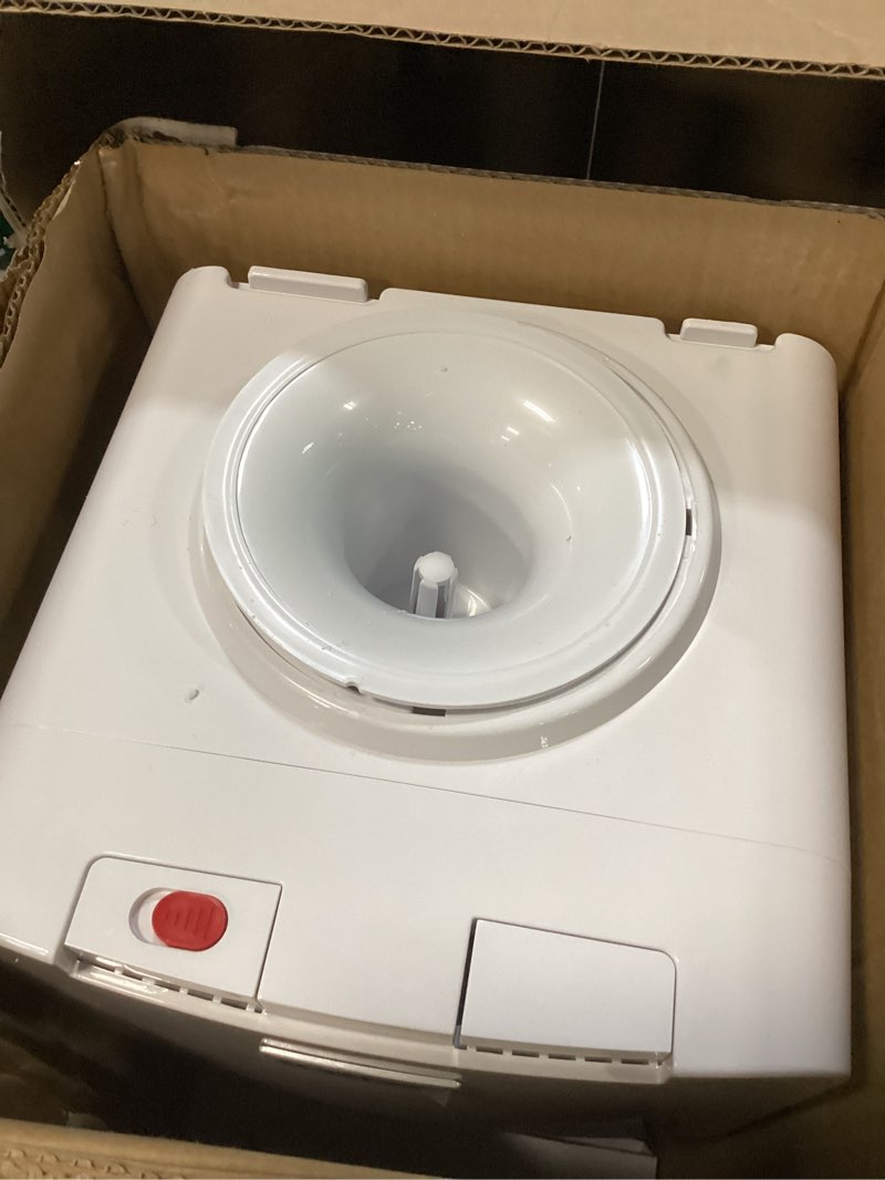 Condition photo showing As Is for igloo top loading water cooler for hot & cold dispenser – white  holds 3 & 5 gallon jugs  child safety lock – for homes  kitchens  offices  dorms