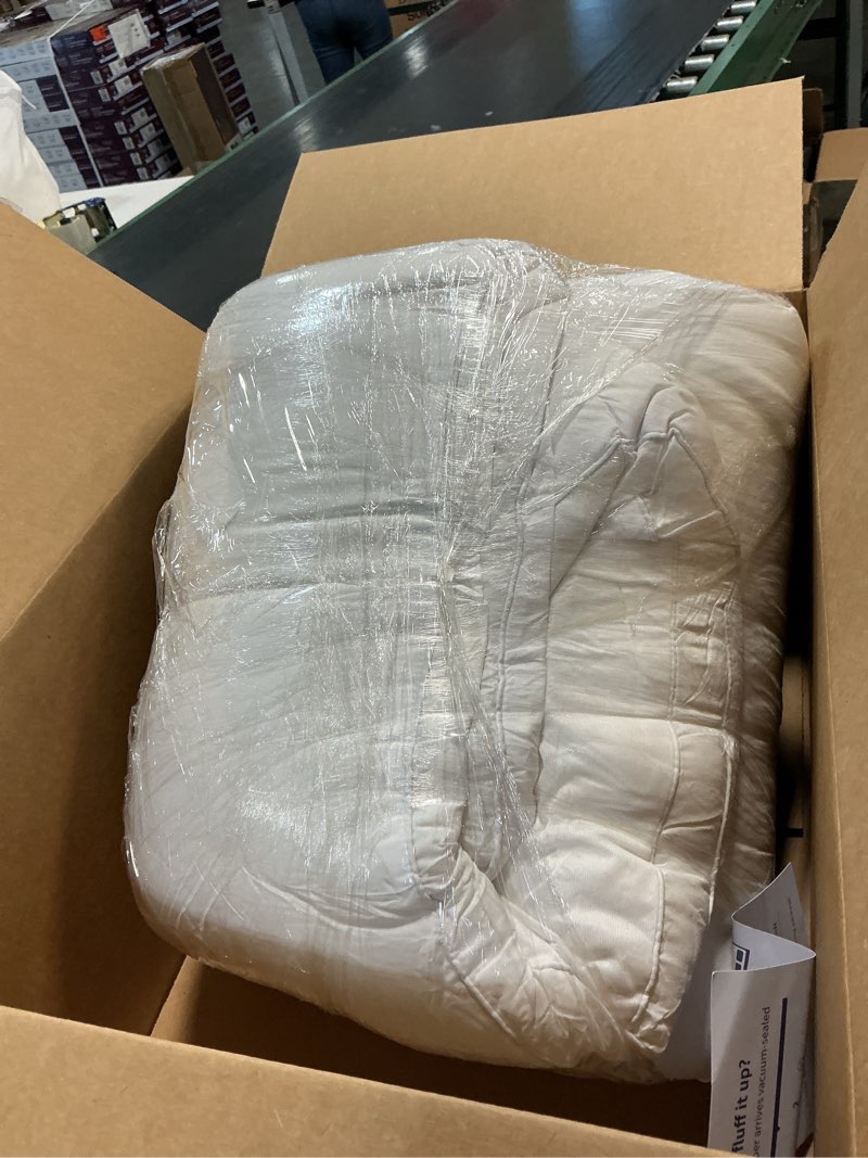 Condition photo showing As Is for easeland twin size mattress pad pillow top mattress cover quilted fitted cooling protector single cotton top 8-21" deep pocket (39x75 inches, white) white twin