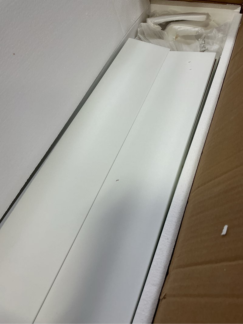 Condition photo showing As Is for (Similar)vidaXL Radiator Cover White MDF | Stylish Living Room Addition | Modern Slatted Design | Easy to Assemble | Ample Storage for Decor Display | Durable and Long-Lasting.