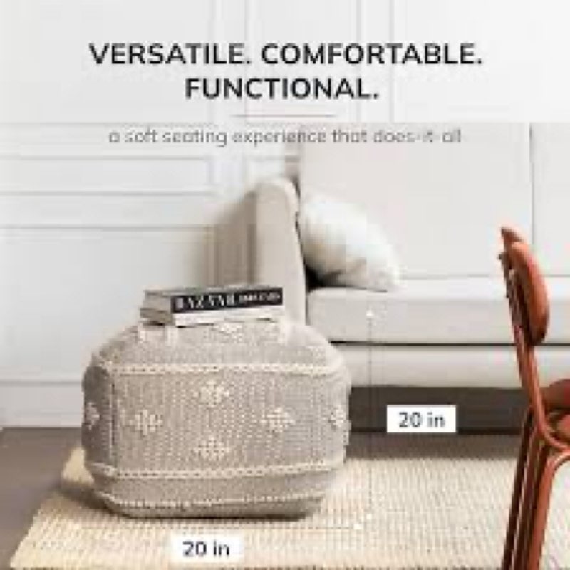 anji mountain pouf ottoman foot rest, handmade ottoman pouf, comfortable foot stool, decorative floo