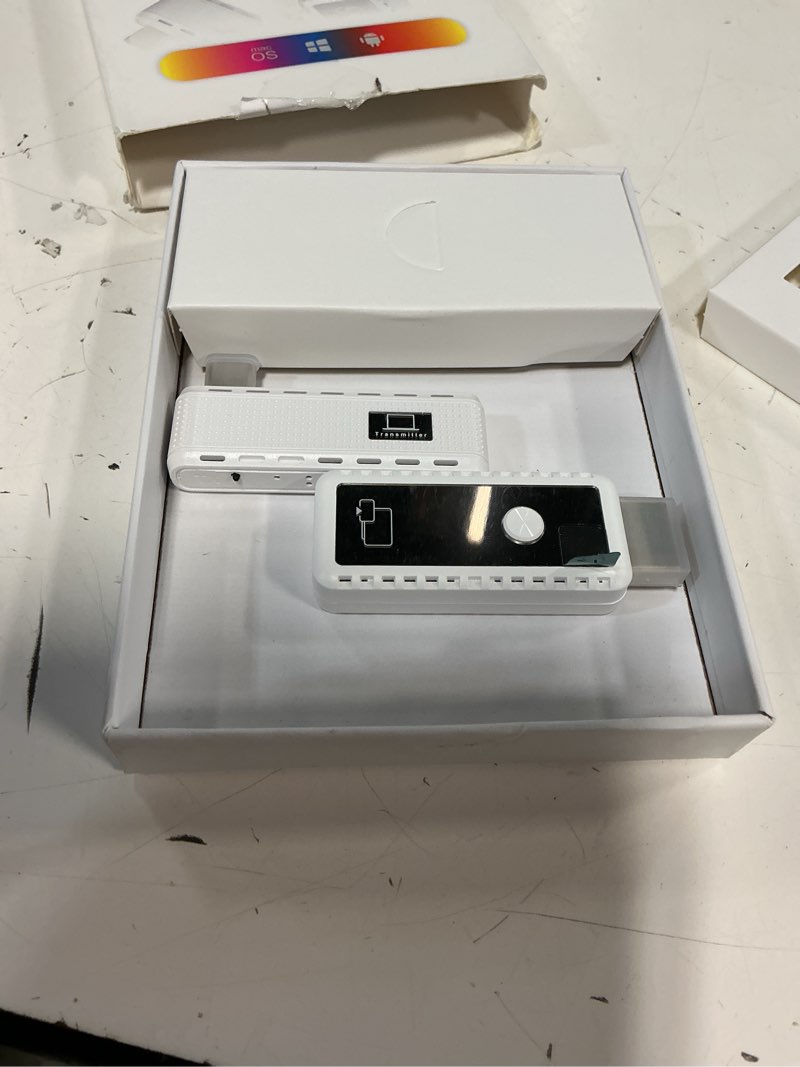 Condition photo showing Good Condition for 2 in 1 wireless hdmi transmitter and receiver, 165ft/50m 4k decode1080p@60hz output, plug & play dual band 5g/2.4g, type-c audio video streaming for phone, tablet, laptop, pc to tv, monitor, projector