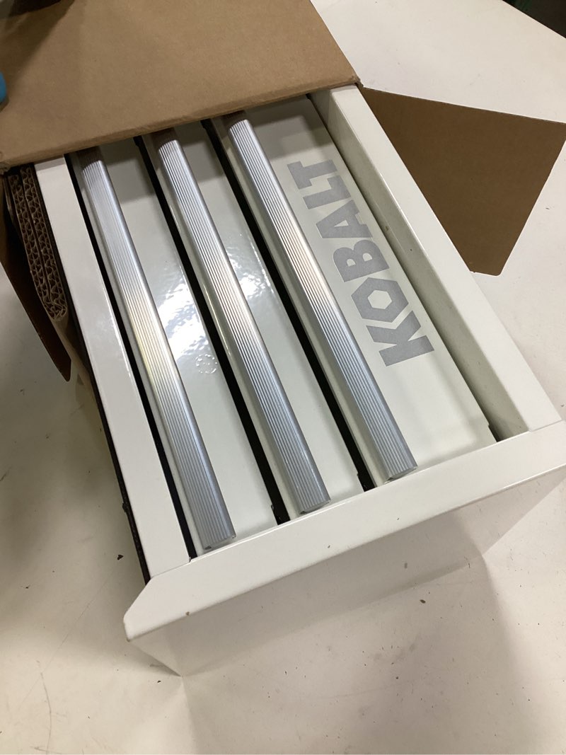 Condition photo showing Good Condition for kobalt portable tool box 11.1-in w x 7.36-in h x 6.14-in d white steel tool box