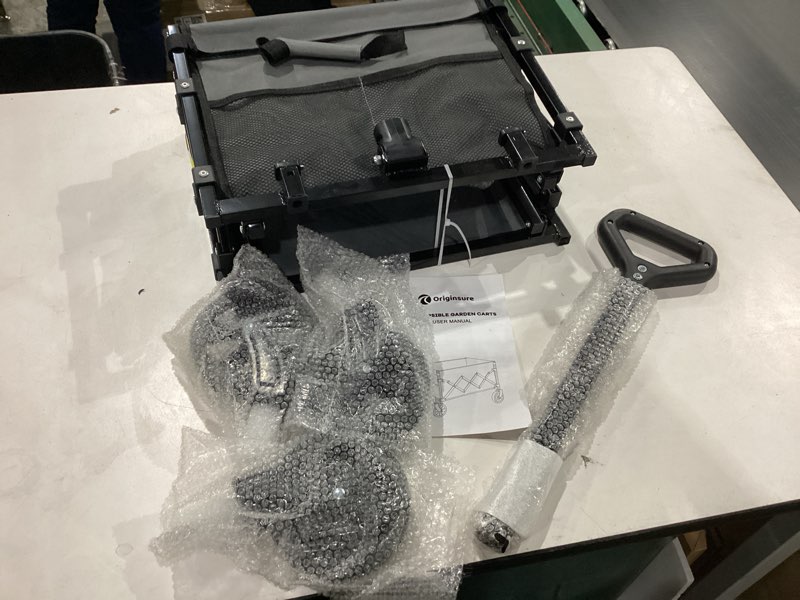 Condition photo showing New/Like New for Collapsible Wagon Cart Foldable - Lightweight Portable Heavy Duty Folding Beach Wagons with Wheels - Outdoor Utility Carts for Grocery, Camping, Shopping, Sports with Large Capacity - Grey Gray