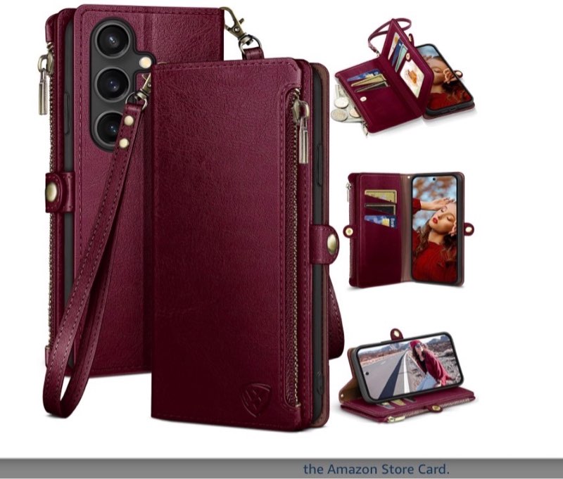 XcaseBar Compatible with Samsung Galaxy S25 Wallet case with Zipper Credit Card Holder?RFID Blocking?,Flip Folio Book PU Leather Phone case Shockproof Cover Women Men for Samsung S25 case Black