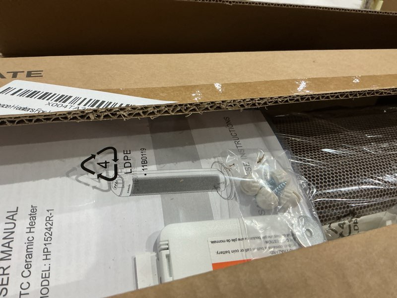 Condition photo showing New/Like New for 25" space heaters for indoor use large room, electric heaters for indoor use with thermostat, oscillating room heaters with timer, remote control, overheat protection tower heater for bedroom (beige)