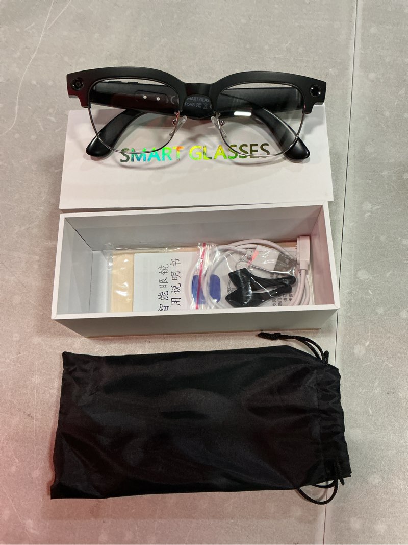 Condition photo showing Good Condition for ai smart glasses with 4k camera/video recording/bluetooth for men & women/hands-free recording glasses with audio, ai-powered wearable tech/first-person camera/travel/bussiness/sports/drive w30+al+camera+color change lenses+black