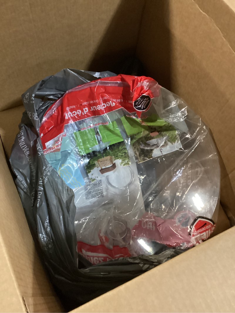 Condition photo showing As Is for Squirrel Shield 16 inch Plastic Squirrel Baffle - Protects Hanging and Pole Mounted Feeders, Clear